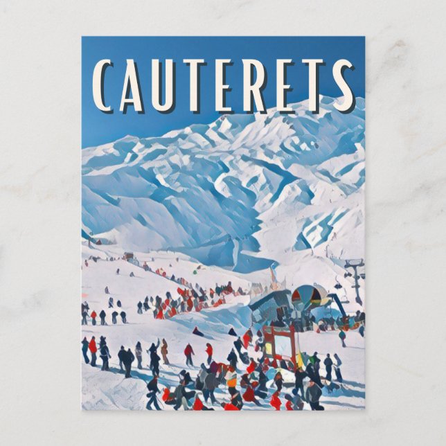 Cauterets Station de ski Vykort (Framsida)