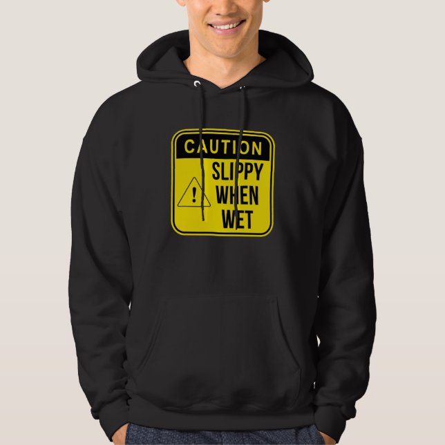 Caution Construction Danger Careful Meme  Sarcasti Hoodie (Framsida)