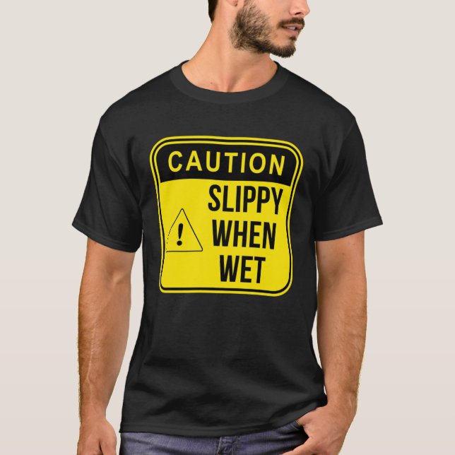 Caution Construction Danger Careful Meme  Sarcasti T Shirt (Framsida)