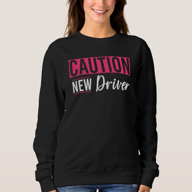 Caution Driver Driving School Driving License  3 T Shirt (Framsida)