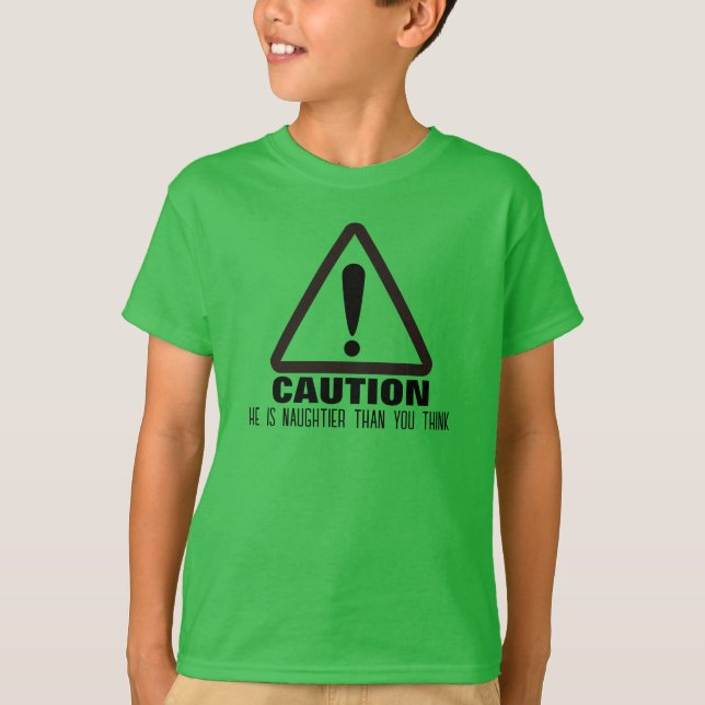 Caution! Funny Holiday Gift T-shirts  (Framsida)