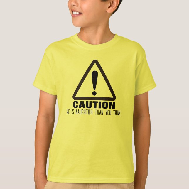 Caution! Funny Holiday Gift T-shirts  (Framsida)