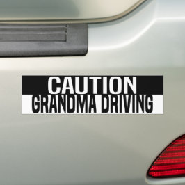 caution Grandma Driving Bildekal