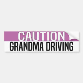 caution Grandma Driving Bildekal