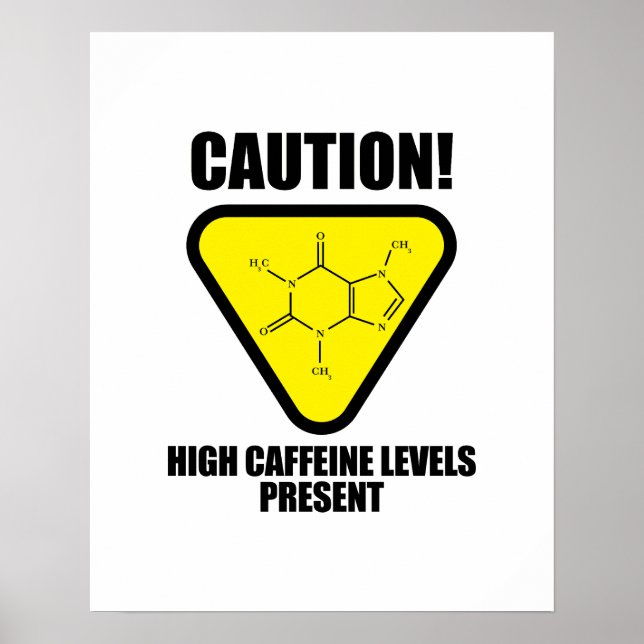 Caution! High Caffeine Levels Present Poster (Framsidan)