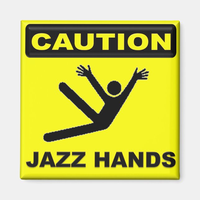 Caution Jazz Händer Magnet (Framsidan)