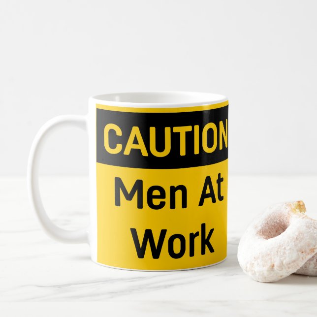 CAUTION Manar på arbetsplatsen Kaffemugg (Med munk)