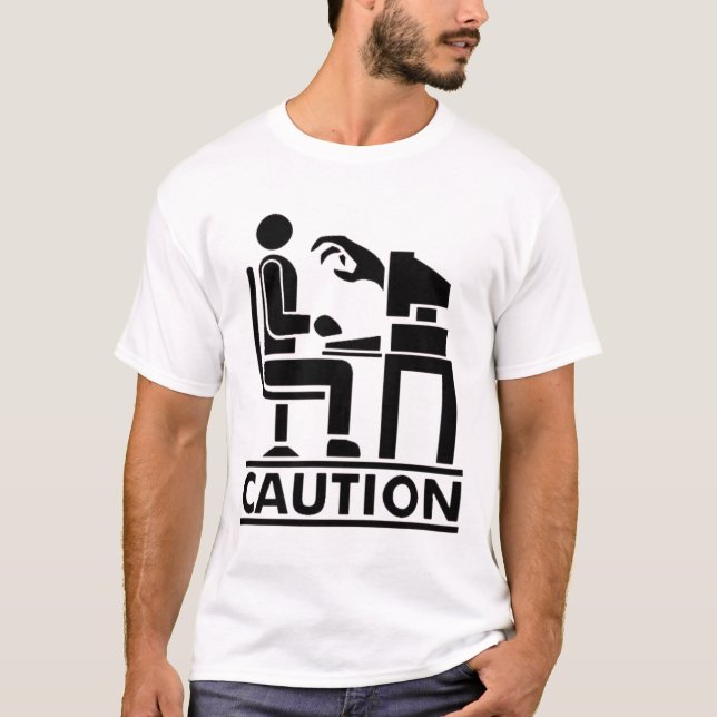 Caution Monsters in PC T-shirt (Framsida)