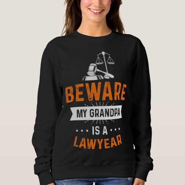 Caution my grandpa is lawyer profession lawyer t shirt (Framsida)