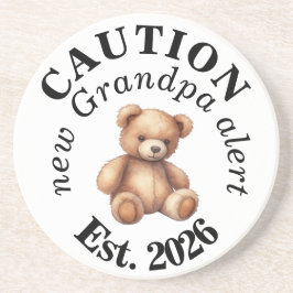 CAUTION new Grandpa alert- Teddy Baby Announcement Underlägg