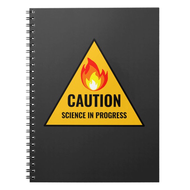 Caution Science in Progress Anteckningsbok (Framsidan)