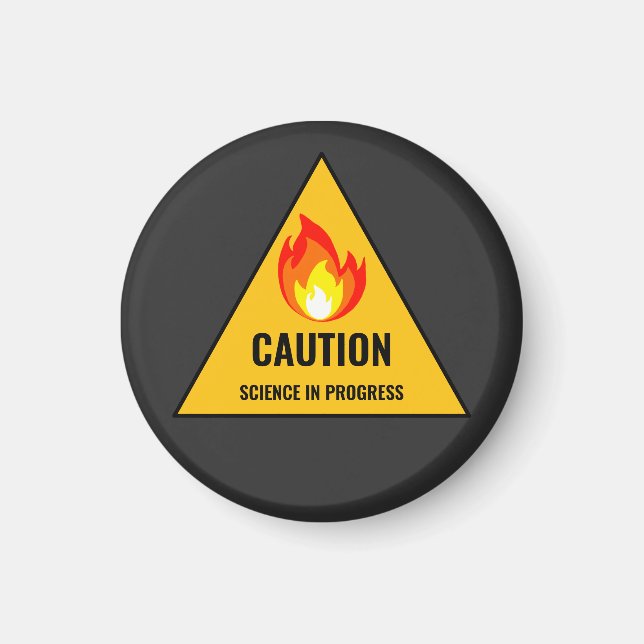 Caution Science in Progress Magnet (Framsidan)