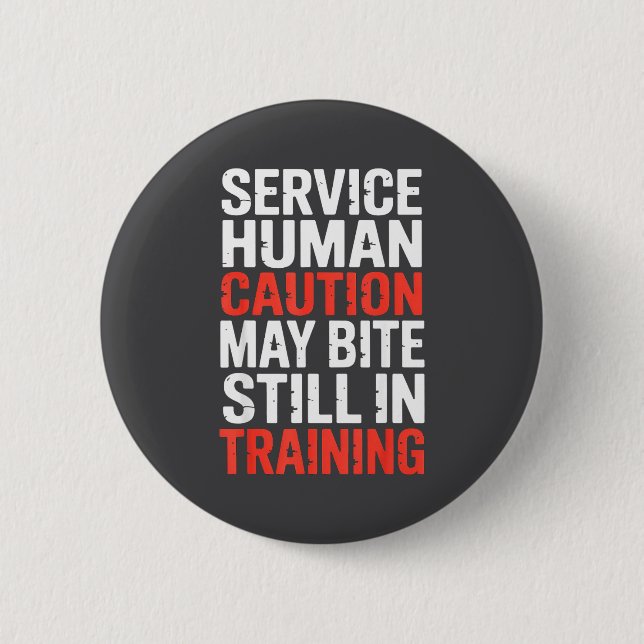 Caution Service Human Bite Training Still May Joke Knapp (Framsida)