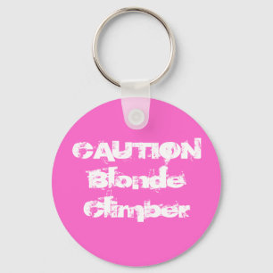 CAUTIONBlonde klättrare Nyckelring