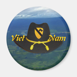 cav för iraq lappar 1st kavallerivietnam luft magnet