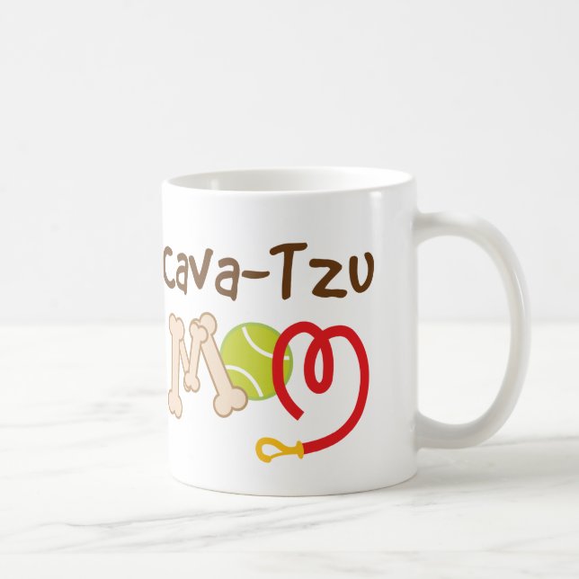 Cava-Tzu hund avelnmammagåva Kaffemugg (Höger)