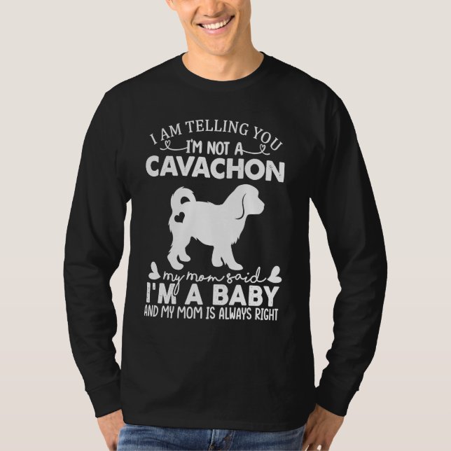 Cavachon Dog   For Women Mom Mama Baby Dog T Shirt (Framsida)