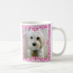 Cavachon fotomugg, skräddarsy hundfoto kaffemugg