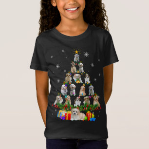 Cavachon Hund Julgran Ljus Rolig hund Julafton T Shirt