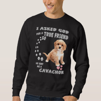 Cavachon Hund Print Bichon Kung Charles Mamma Papp Lång Ärmad Tröja