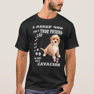 Cavachon Hund Print Bichon Kung Charles Mamma Papp T Shirt
