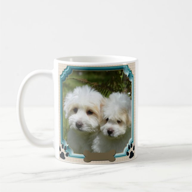 Cavachon Mugg, Anpassat Hund-foto Kaffemugg (Vänster)