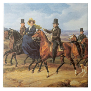 Cavalcade framför Schloss Heiligenberg Kakelplatta