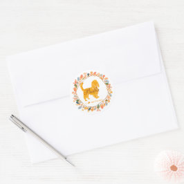 Cavalier-dekal - Personlig pastellorange present Runt Klistermärke