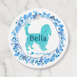 Cavalier Gift Tag – Personalized Pastel Blue Gift Gåvor Etiketter