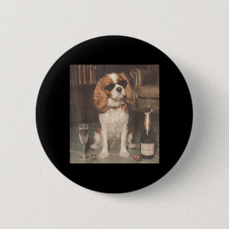 Cavalier King Charles dricker Champagne Roligt Knapp