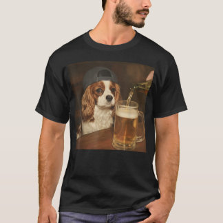 Cavalier King Charles Dricker Öl Roligt Hund Meme T Shirt