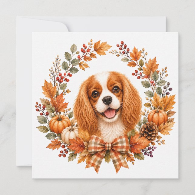 Cavalier King Charles Höst Anteckningskort (Framsida)