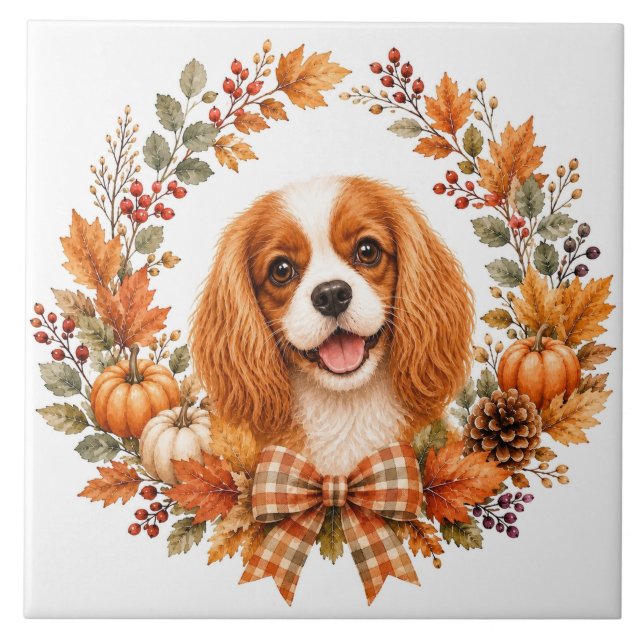 Cavalier King Charles Höst Kakelplatta (Framsidan)