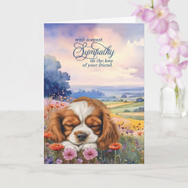 Cavalier King Charles Hund Vilda Blommor Husdjur S Kort