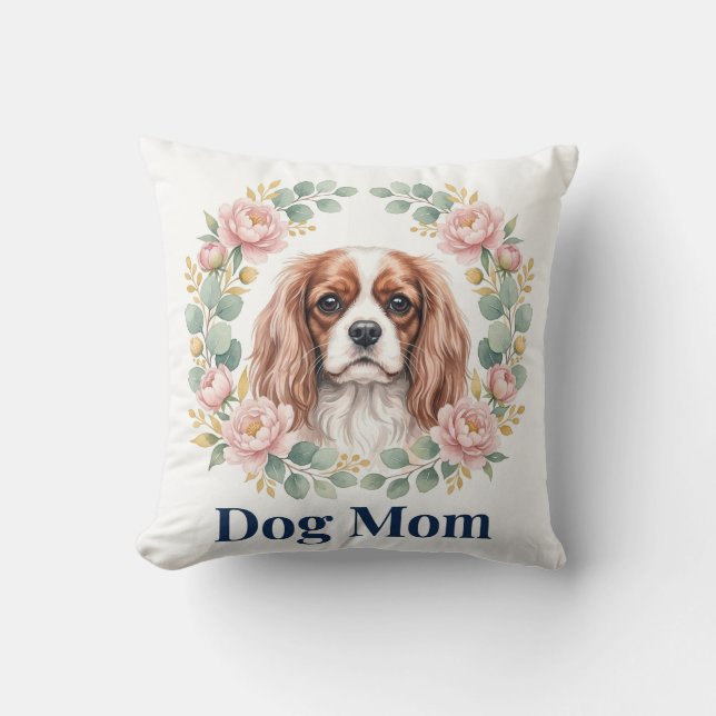 Cavalier King Charles Hundmamma Kudd Kudde (Framsida)