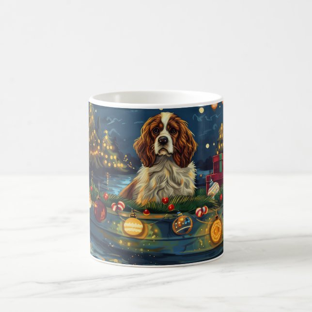 Cavalier King Charles jul Festlig resa Kaffemugg (Center)