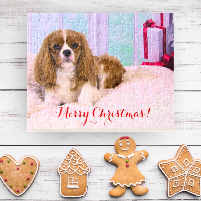 Cavalier King Charles jul med presenter  Pussel (Skapare uppladdad)
