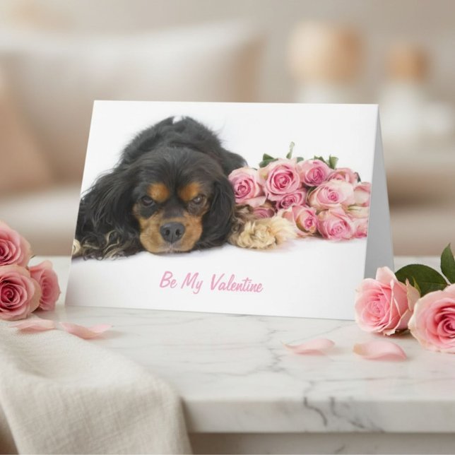 Cavalier King Charles Spaniel Alla hjärtans dag Hu Helgkort (Skapare uppladdad)