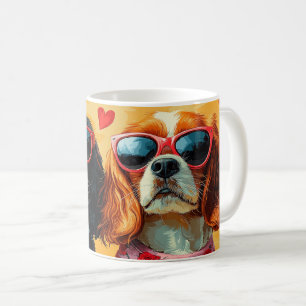 Cavalier King Charles Spaniel Alla hjärtans dag Kaffemugg