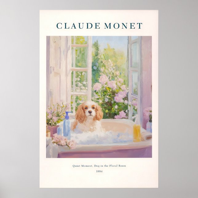 Cavalier King Charles Spaniel Art Print French Poster (Framsidan)