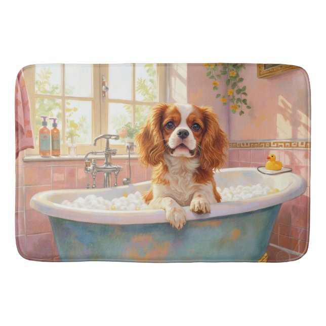 Cavalier King Charles Spaniel Badtid Elegant Ba Badrumsmatta (Framsidan)