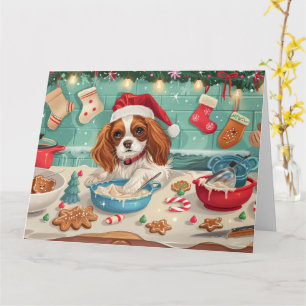 Cavalier King Charles Spaniel bakar julen Kort