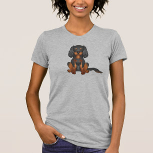 Cavalier King Charles Spaniel Black & Tan Hund T Shirt