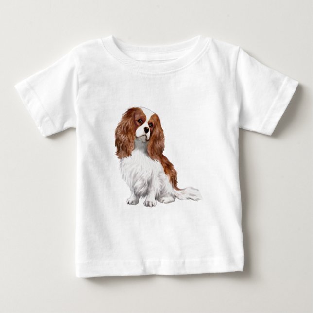 Cavalier King Charles Spaniel (Blenheim A) T-shirt (Framsida)