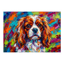 Cavalier King Charles Spaniel Djärv Pop Art Affisc