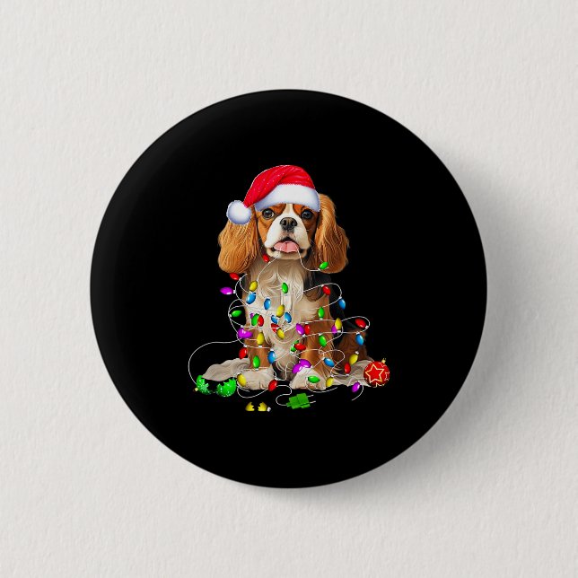 Cavalier King Charles Spaniel Dog Christmas Orname Knapp (Framsida)