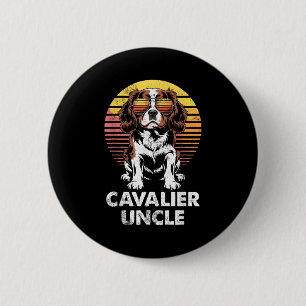 Cavalier King Charles Spaniel Farbror Vintage Hund Knapp