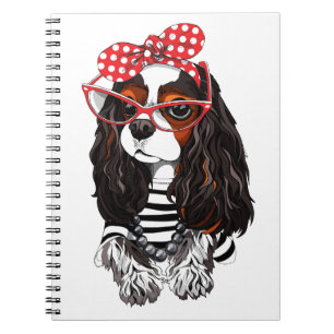 Cavalier King Charles Spaniel Från Paris Med Kärle Anteckningsbok