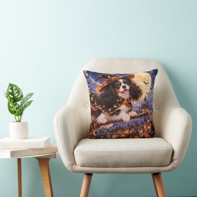 Cavalier King Charles Spaniel Halloween-häxa Hund  Kudde (Stol)