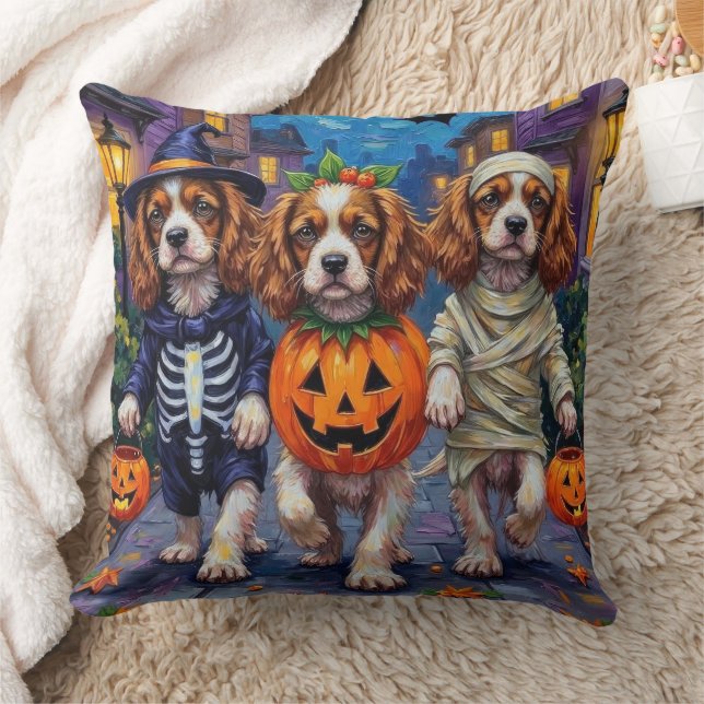 Cavalier King Charles Spaniel Halloween-kostymer Kudde (Filt)